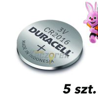 Bateria Duracell - CR2016 - 5 szt. - blister