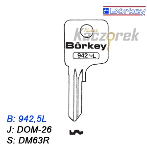 KMB051 - klucz surowy - Borkey 942,5L