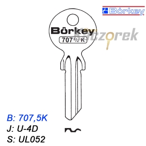 KMB006 - klucz surowy - Borkey 707,5K