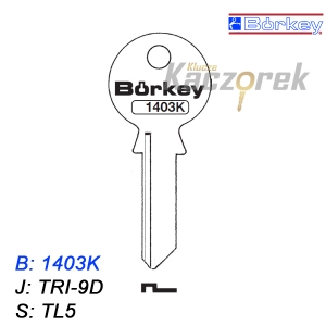 KMB018 - klucz surowy - Borkey 1403K