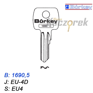 KMB027 - klucz surowy - Borkey 1690,5