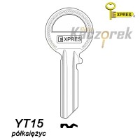 Expres 055 - klucz surowy mosiężny - YT15 półksiężyc