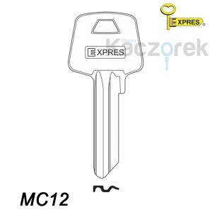 Expres 022 - klucz surowy mosiężny - MC12