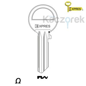 Expres 025 - klucz surowy  mosiężny - Omega