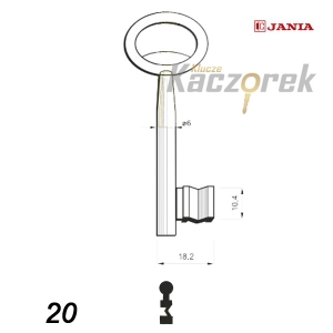 Numerowany Jania 020 - klucz surowy