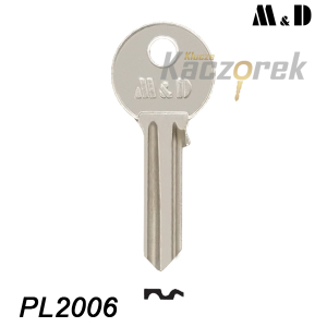 Mieszkaniowy 003 - klucz surowy mosiężny - M&D PL2006 - 5 zapadek