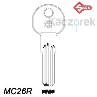 Silca 018 - klucz surowy mosiężny - MC26R