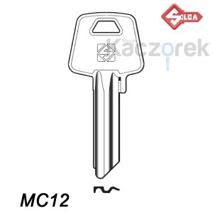 Silca 016 - klucz surowy - MC12