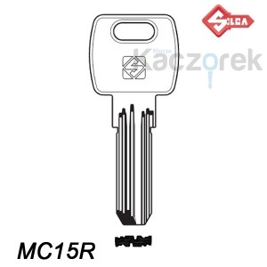 Silca 017 - klucz surowy mosiężny - MC15R