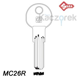 Silca 018 - klucz surowy mosiężny - MC26R
