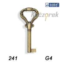 Meblowy 003 - 241 - G4 mosiądz - klucz surowy