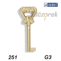 Meblowy 006 - 251 - G3 złoto retro - klucz surowy