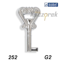 Meblowy 009 - 252 - G2 nikiel krótki - klucz surowy