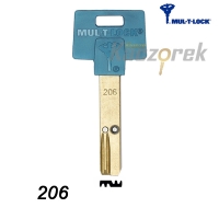 Mul-T-Lock 206 - klucz surowy