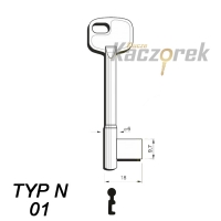 Numerowany ZNAL Częstochowa Typ N 01 - klucz surowy