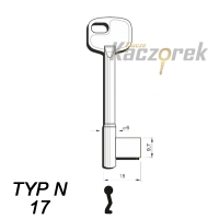 Numerowany ZNAL Częstochowa Typ N 17 - klucz surowy