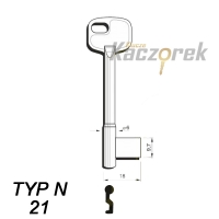 Numerowany ZNAL Częstochowa Typ N 21 - klucz surowy