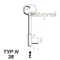 Numerowany ZNAL Częstochowa Typ N 38 - klucz surowy