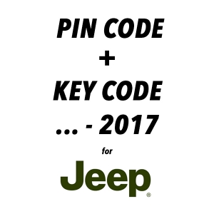 Kod pin i kod klucza do Jeep do 2017 r.