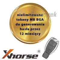 Xhorse - nielimitowane tokeny MB BGA do generowania hasła przez 12 miesięcy