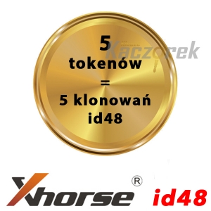 Xhorse - 5 tokenów do klonowania transpondera id48