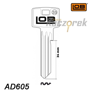 Mieszkaniowy 039 - klucz surowy mosiężny - Lob AD605