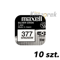 Bateria Maxell - 377 - SR626SW - 10 szt. - blister