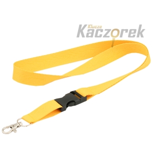 Smycz 066 - 20 mm - szybkozłączka - żółta
