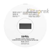 Czujnik 005 - tlenku węgla i dymu - Zamel CTD-01