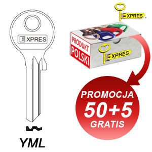Expres 510 - klucz surowy stalowy - YML - pakiet 55 sztuk
