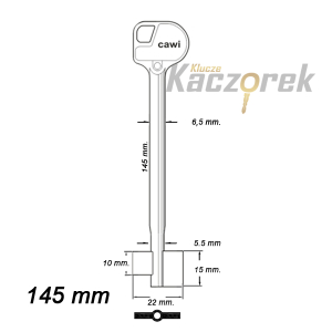 Zasuwowy 069 - Wittkopp 145 mm kl. A - klucz surowy