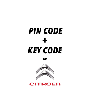 Kod pin i kod klucza do Citroen