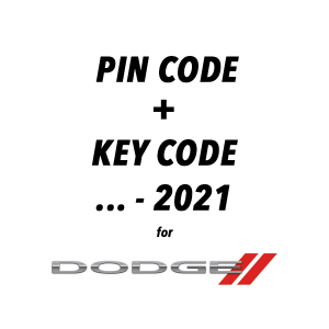 Kod pin i kod klucza do Dodge do 2021 r.