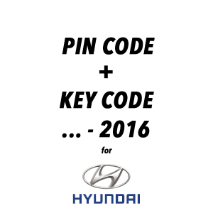 Kod pin i kod klucza do Hyundai do 2016 r.