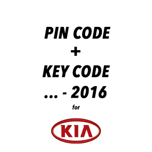 Kod pin i kod klucza do Kia do 2016 r.